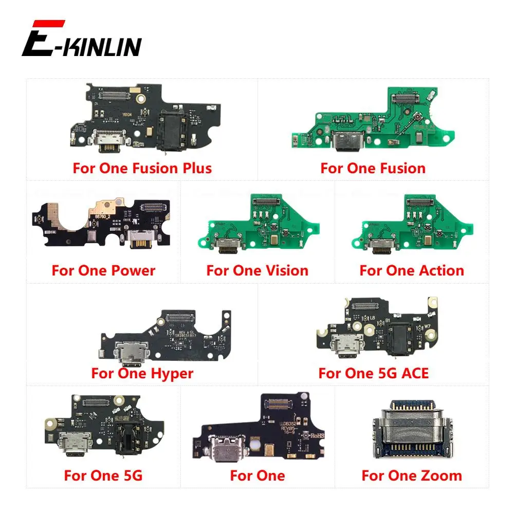 

USB Charging Charger Dock Port Board Mic Flex Cable For Motorola Moto One 5G ACE Fusion Plus Hyper Macro Zoom Action Power