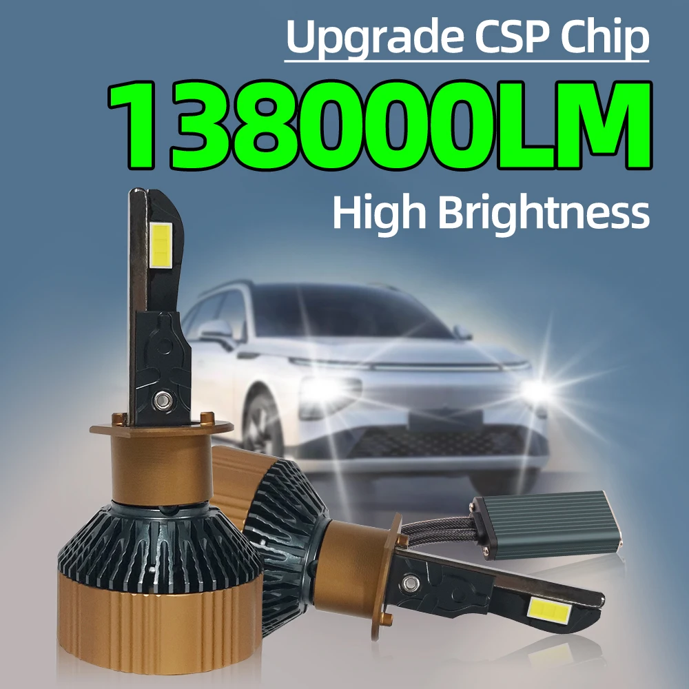 

H1 Led Car Headlight 138000Lm H7 H4 H8 H9 H11 Automotive Lamps HB3 HB4 Light Bulbs 6000K 9005 9006 Fog Lamp Plug and Play
