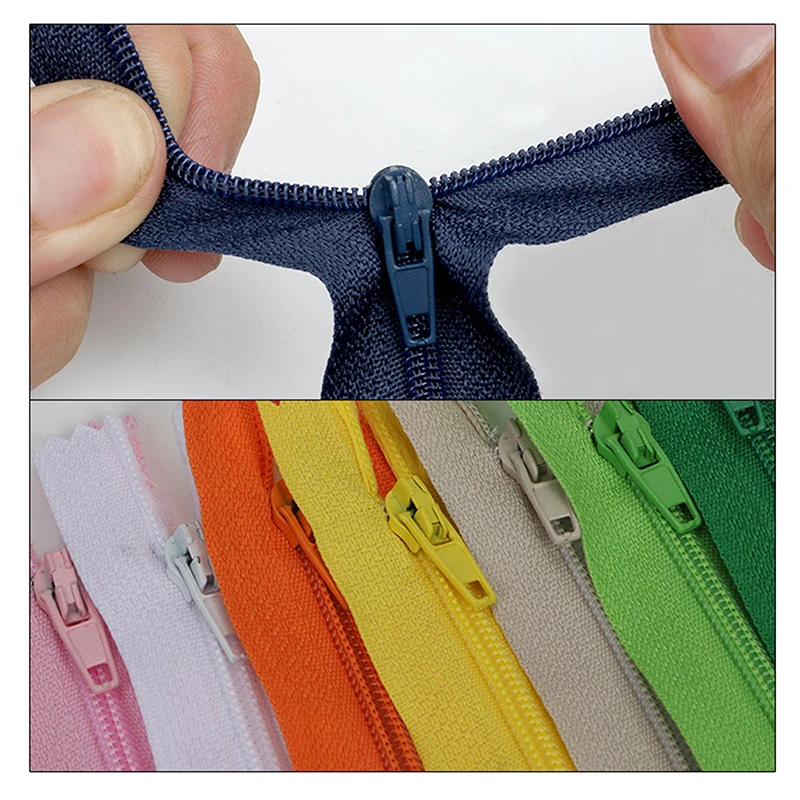 의류용 나일론 지퍼, 포켓 바지 프로세스, 클로즈엔드 컬러 지퍼, DIY 수공예 천, 바느질 액세서리, 20 개