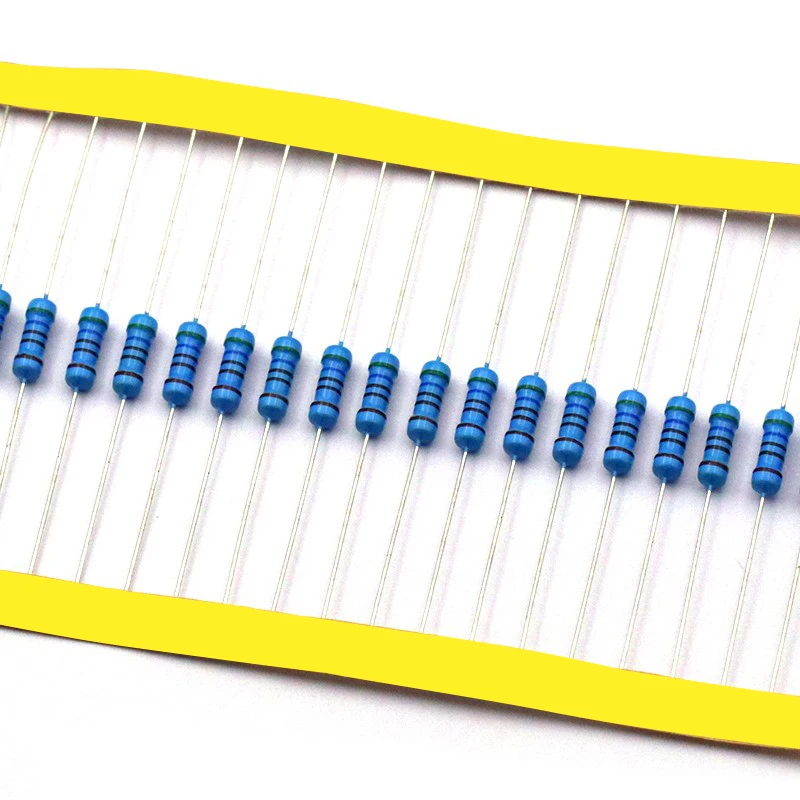 1% Metal Film Resistors 1/2W 1&Omega;~4.7M&Omega; 0.5W 4.7 10 47 100 200 470 910 1K 4.7K 10K 22K 100K 220K 470K 910K 1M 2.2M ohm 50pcs