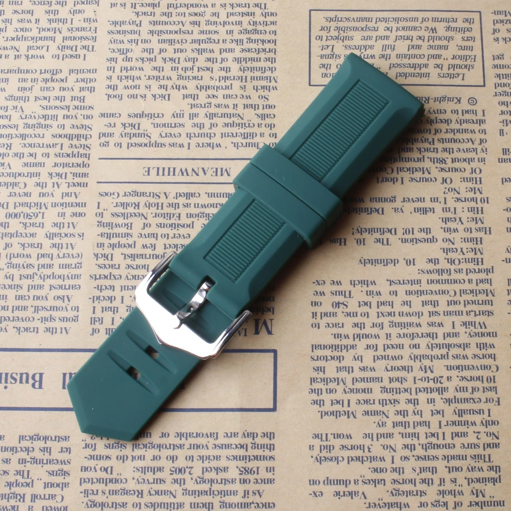 Premium Silicone Rubber Watch Straps in Multiple Colors