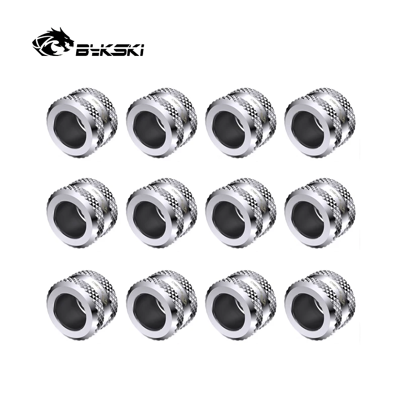 Bykski 12 Peças Lote Od14 mm 12 mm 16 mm Tubo Duro Encaixes Petg Mão Compressão g1 Adapter Adaptador Conector Preto Branco B-fthtj-l14 - Imagem 6