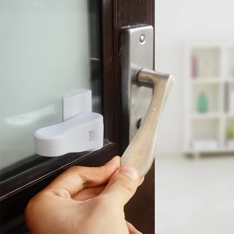 Universal Door Lever Lock Child Baby Safety Lock Rotation Proof Professional Door Adhesive Security Latch Multi-functional
