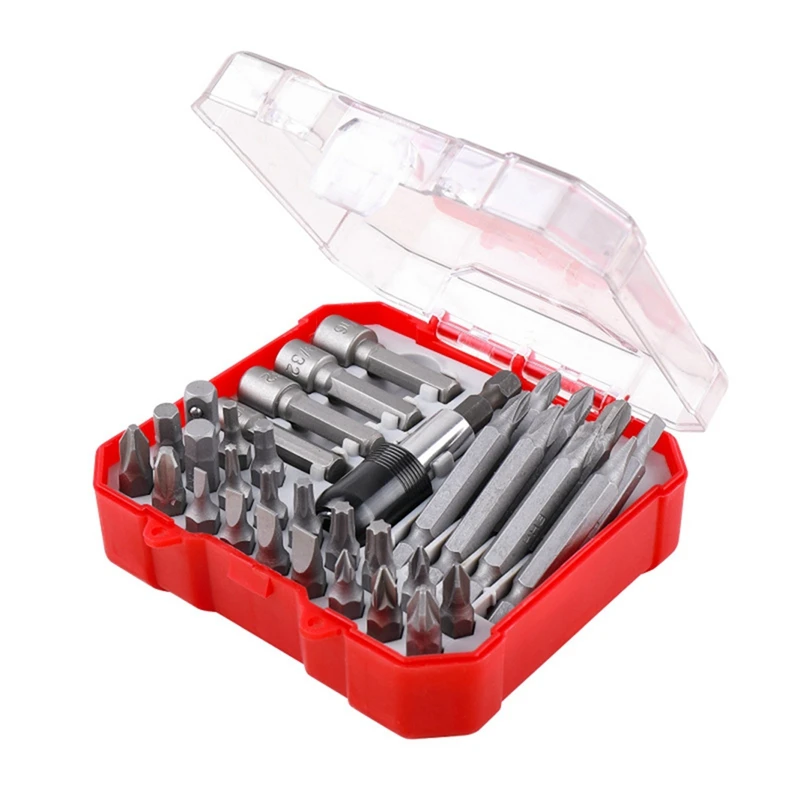 

34Pcs Ratchet Screwdriver Batch Combination Plum Triangle Special-Shaped Screwdriver Home Set Box Durable Easy Install