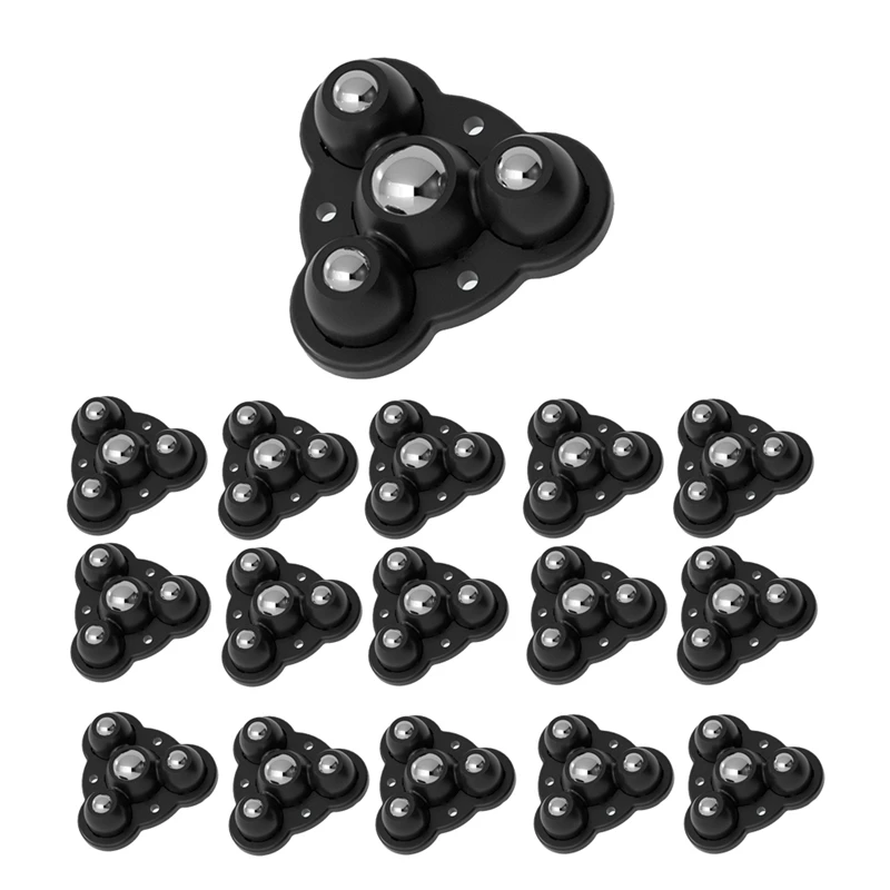 

16Pcs Self Adhesive Type Mute Ball Universal Wheel 4 Beads Furniture Casters Wheels 300Kg Stainless Steel Wheel