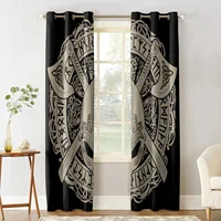 Viking Pattern Window Curtain For Living Room Bedroom Luxury Home Kitchen Decor Items Curtains 2