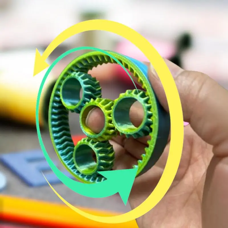 3D Printed Gear Gyro Fidget Gear Sphere Chain Gyro Fingertip Activity Gyroscope Toy Stress Relief For Adults &