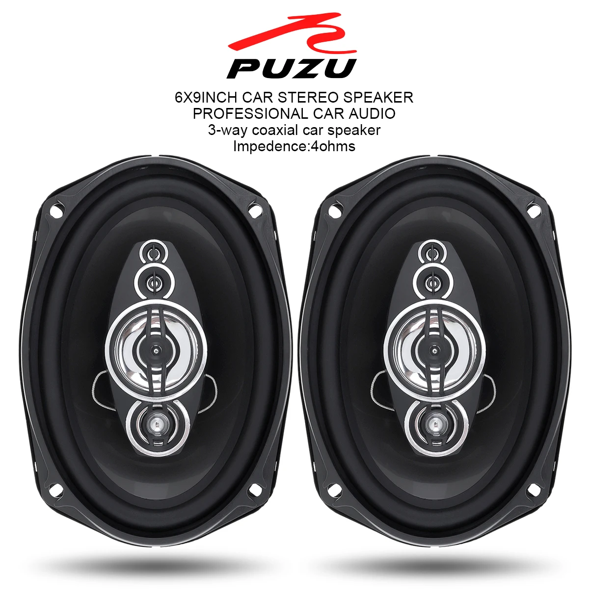 2pcs 6x9 Inch 360w 3 Way Car Coaxial Speaker Auto Audio Music Stereo