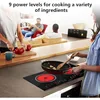 Burners Electric Cooktop Built-in & Countertop Stove Two Burner Ceramic Cooktop with Child Safety Lock Timer Touch SensorControl 3
