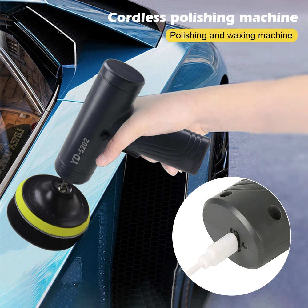 Wireless Car Polishing Machine USB Rechargeable Cordless Car Polisher With Electric Sander Waxing Machine Accessories