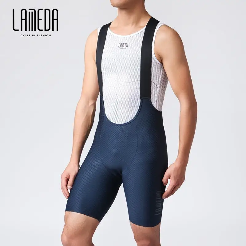 Lameda Men Cycling Bib Shorts Pants Summer Breathable Cycling Shorts Pant Pad High Easticity Bicycle Clothes For Men