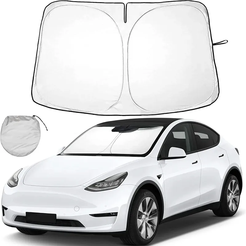 Car Windshield Sun Shade Covers Visors Front Window Sunscreen Protector Parasol Coche For Tesla Model 3 Y Sunshade Accessories car sunshade windshield sunshade windshield sun shade