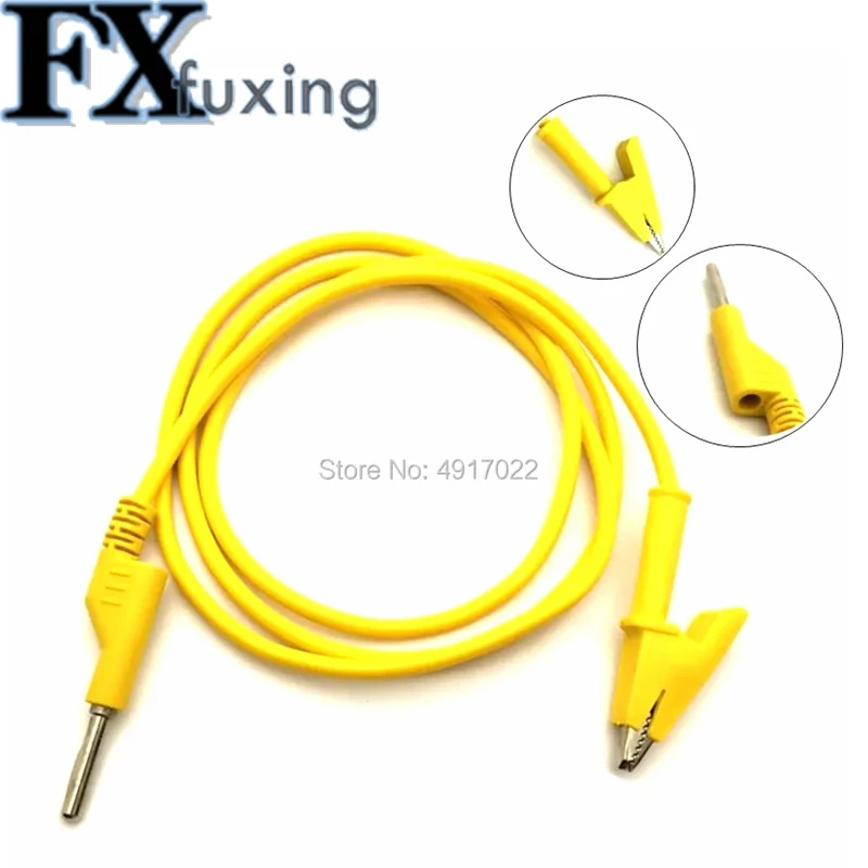 MCIGICM TL-16 - Set Di 6 Cavi Di Prova Con Banana A Coccodrillo, 91 Cm, 18 AWG, Rosso E Nero - 2