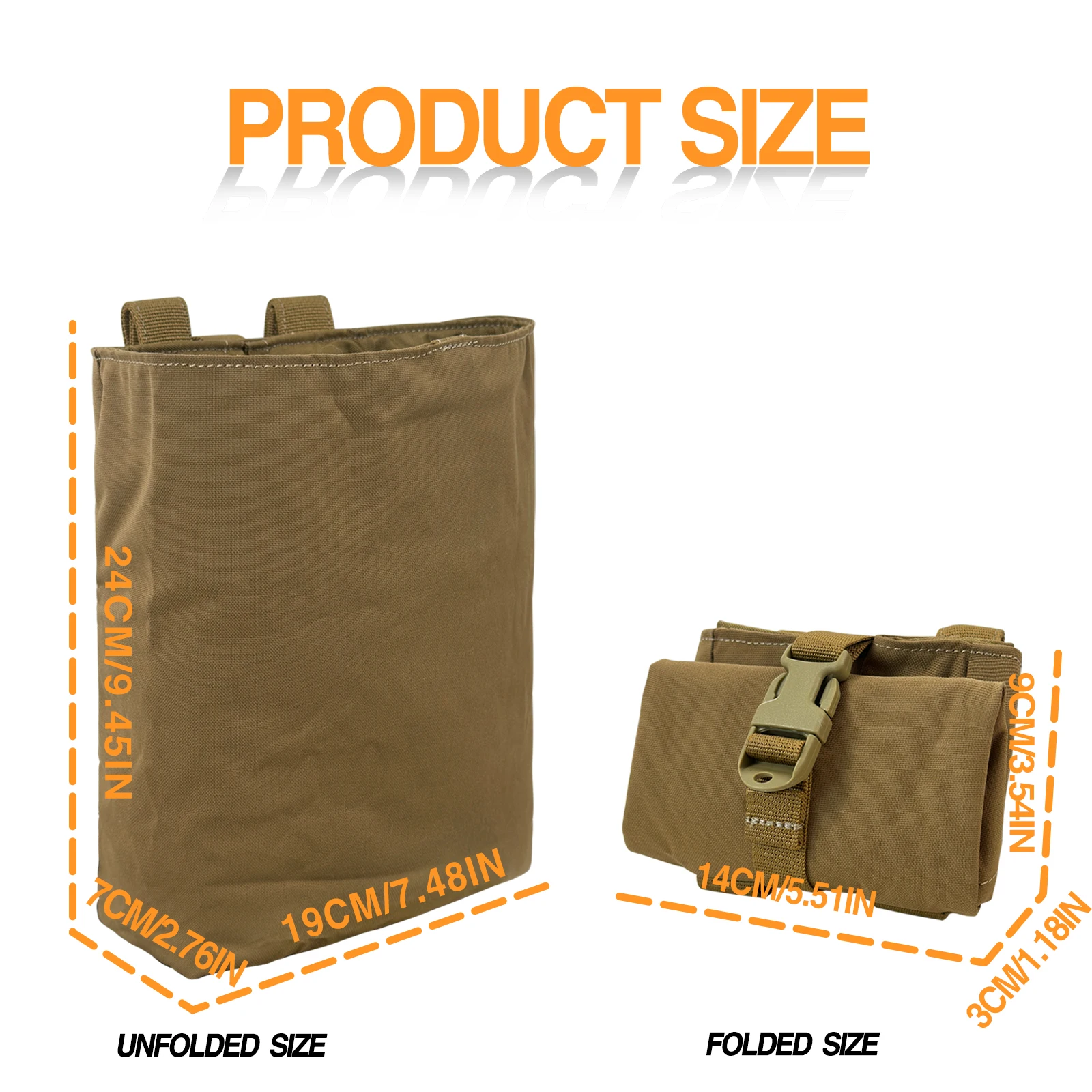UNINOTAC 500D Nylon Outdoor-Tasche, faltbar, für Airsoft, Jagd, Recycling, Molle-Gurtband, zusätzliche Aufbewahrung für Outdoor-Tasche – Detail 23