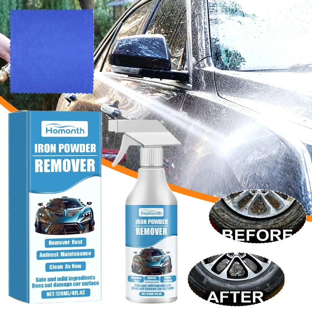 120ml Car Rust Removal Spray Multi-Purpose Rust Remover Inhibitor Iron Powder Cleaning Iron Remover Maintenance Spray
