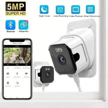5MP WIFI Window Camera Indoor 2.4/5GHz Full Color Night Vision Motion Detection Home Security Baby Monitor Cameras 1