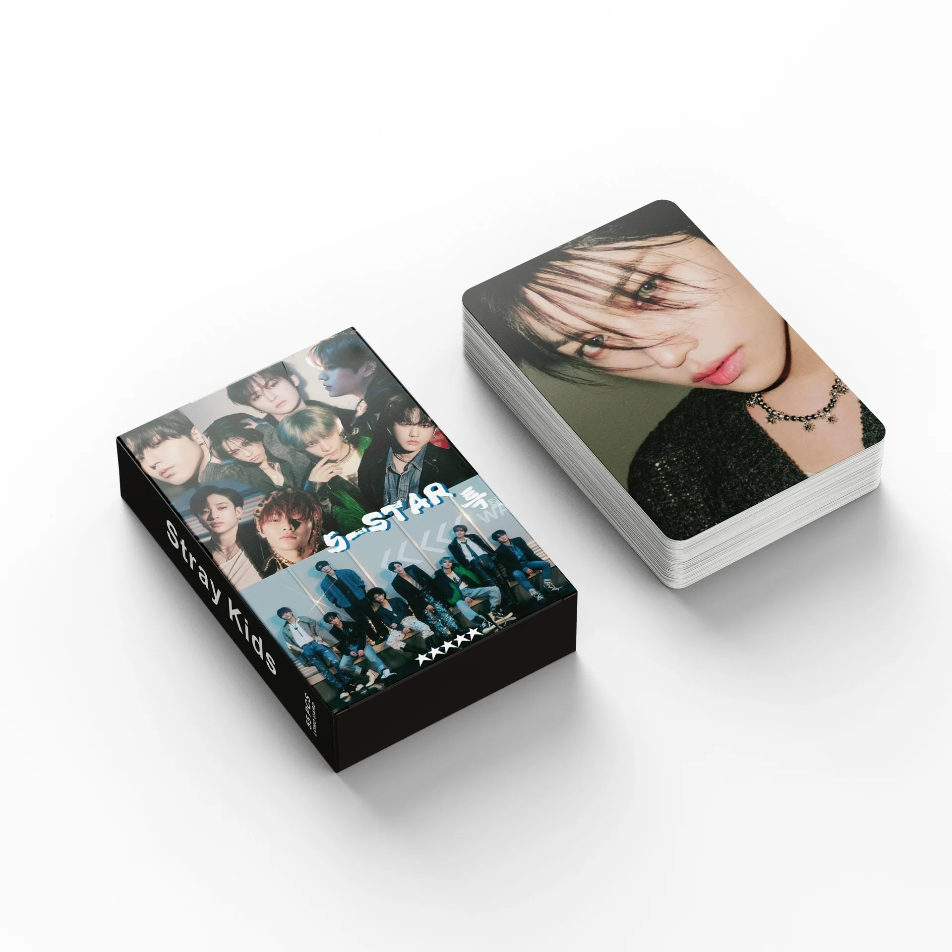 

55pcs Stray Kids “★★★★★ (5-STAR)" Non Repetitive PhotoCard Bright Flim Bookmark LOMO Cards HyunJin Felix LeeKnow Fans Collection
