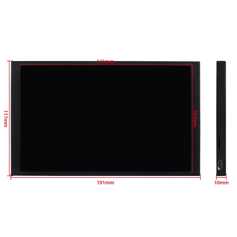 TURZX 8인치 보조 화면 IPS USB LCD CPU GPU RAM 1280*800 컴퓨터 모니터 윈도우 10 11용 확장 데스크탑