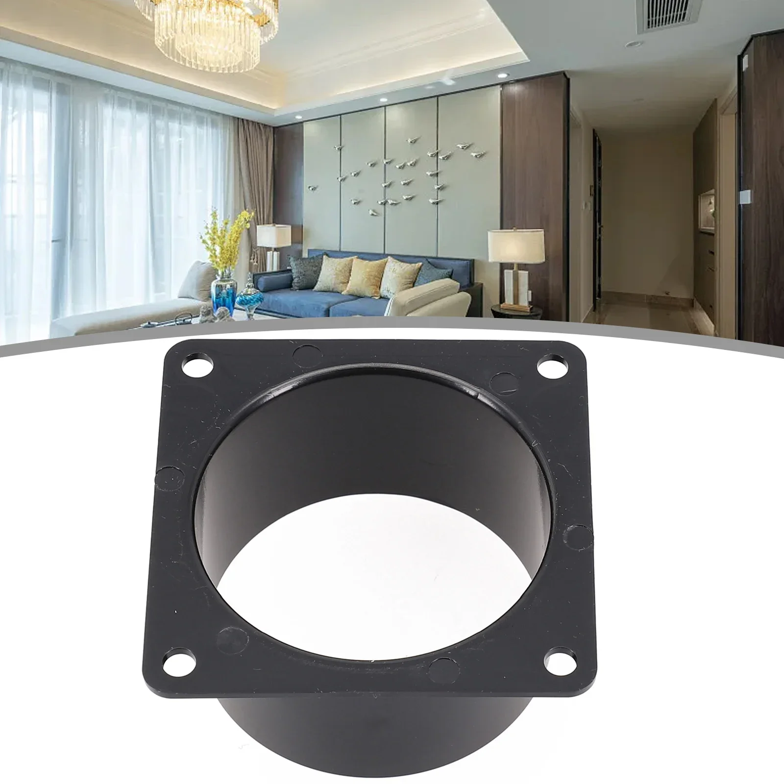 Flange Connector 75mm 100mm 120MM 150mm ABS Wall-Flange Connector for Ventilation Pipe Air-Ducting Connection Accessory 1pc