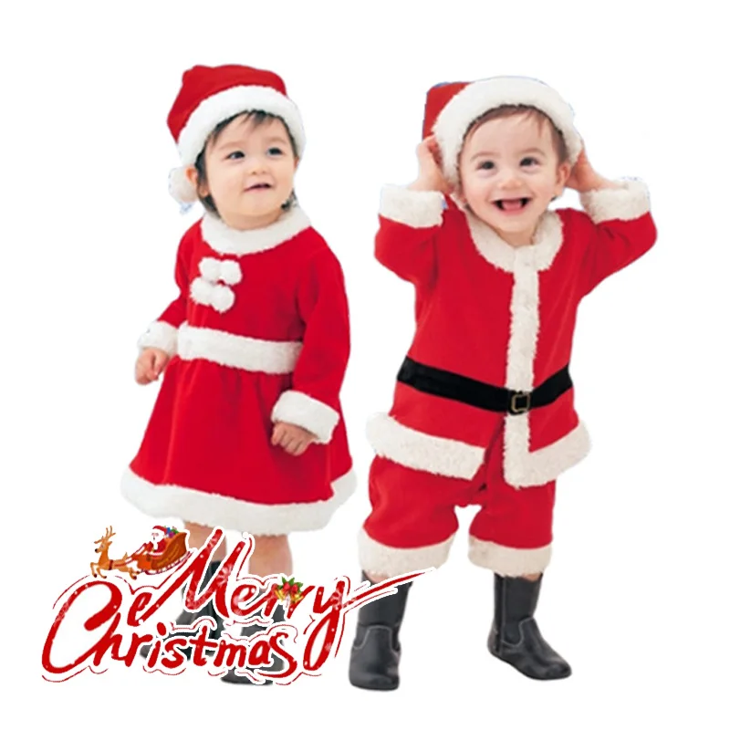 Kids Santa Claus Romper Hat Toddler Boy Girl Party Baby New Year Christmas Costume Jumpsuit Cosplay Xmas Clothing Set baby rompers,baby jumpsuit,cotton jumpsuit,baby clothing