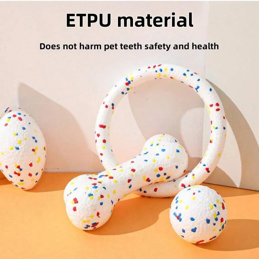 Bite Resistant Solid Dog Ball Toys for Small Dogs High Elasticity E-TPU Pet Chew Ball Toy Non Squeak Interactive Puppy Toy 4