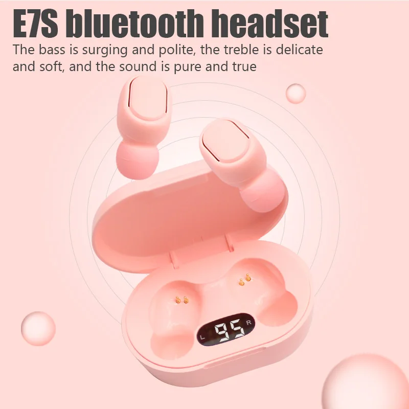 thumbnail image 2 of Auriculares inalámbricos E7S TWS Fone Bluetooth 5,2, auriculares con cancelación de ruido y micrófono, Auriculares inalámbricos con Bluetooth para Xiaomi, 2 of 6
