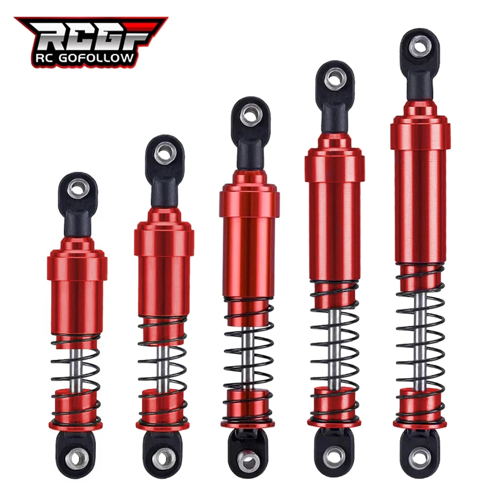 

RCGOFOLLOW 75mm-115mm Front Rear Shocks with Oil Filled for 1/10 RC Crawler Trx4 Trx6 Scx10 Capra Gspeed V4 Element Comp Red