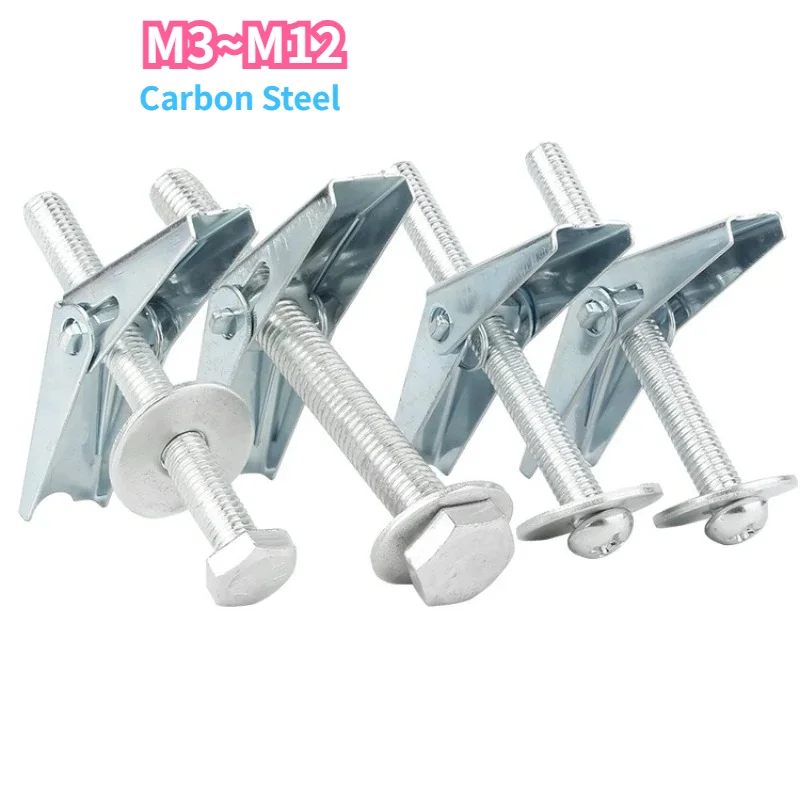 헤비 듀티 중공벽 앵커, 건식벽체 천장용 토글 볼트 및 윙 너트 키트, 버터플라이 앵커 M3 M4 M5 M6 M8 M10 M12