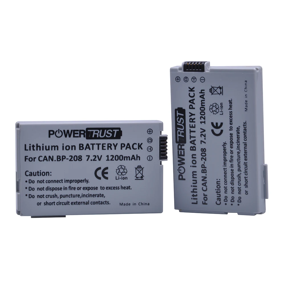 Фото Аккумулятор BP-208 BP208 для камеры Canon DC10 DC19 DC20 DC21 DC22 DC40 DC50 DC51 DC95 DC100 DC200 DC201 DC210 №2
