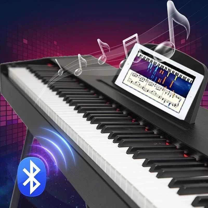 88-key Electronic Organ Midi Professional Piano Adult Musical Keyboard Beginner Portable Footswitch Bluetooth Musical Instrument