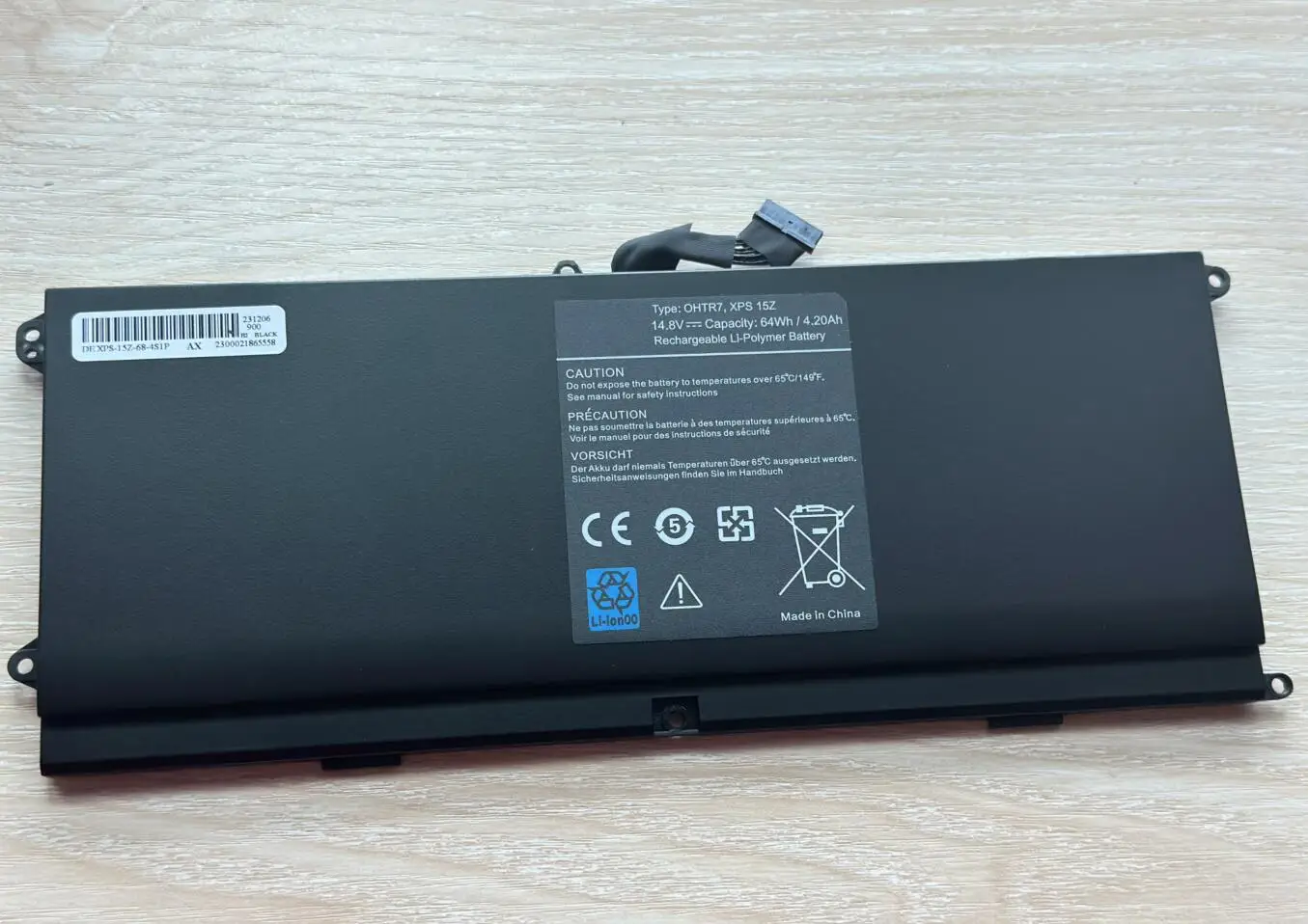 Bateria do Portátil para Dell Xps 15z L511z L511x 15z-l511x 15z-l511z Ohtr7 Nmv5c 75wy2 0nmv5c 075wy2 14.8v 64wh 0htr7 - Imagem 5