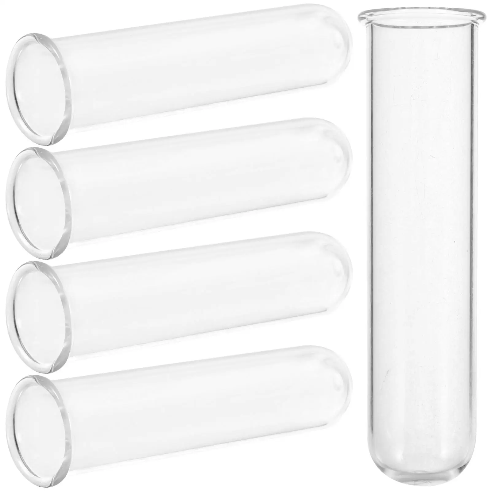 5 Pcs Flower Tubes Test Vase Vases Glass Planters Bottle for Flowers Propagation Office 3