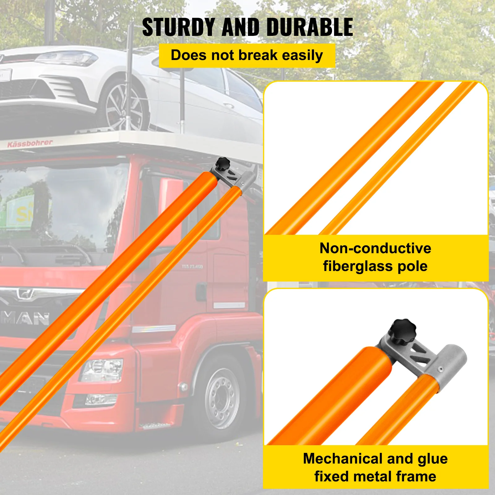 Fiberglass Truck Height Measuring Stick for Accurate Load Measurement