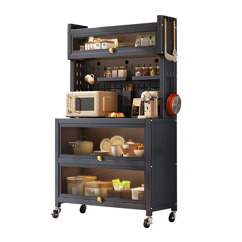 

Домашняя мебель, кухонный шкаф, стальная открытая полка с металлической рамой, напольный Витринный Шкаф