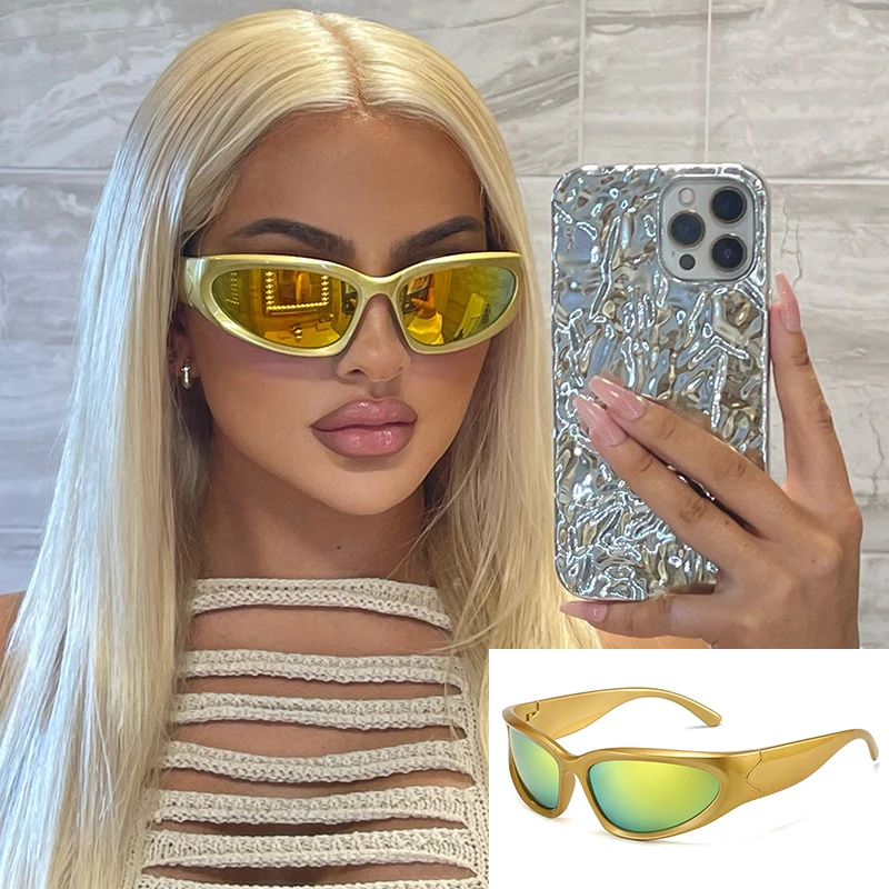 Luxe Gold Trim Wide Frame y2k Sunglasses 51RWc7tTrLL._AC_UY1000_.jpg main image 2