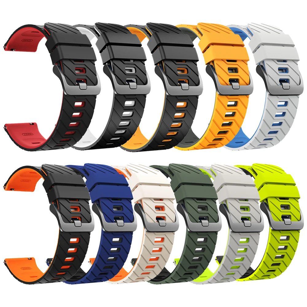 Silicone Sport Watch Strap – Comfortable and Durable Fitness Band, 22mm / 45mm