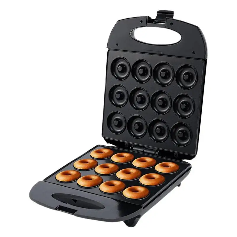 

Mini Electric Donut Machine Maker Nonstick Small Donut 12 Holes Kid Friendly Breakfast Snacks DIY Home Use Mini Doughnut Maker