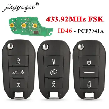 Keyforkess 433.92Mhz ID46-pcf7941 chiave a distanza per auto 2/3 pulsanti Fob per Peugeot 508 208 2008 301 308 5008 Citroen C-Elysee C4-Cactus