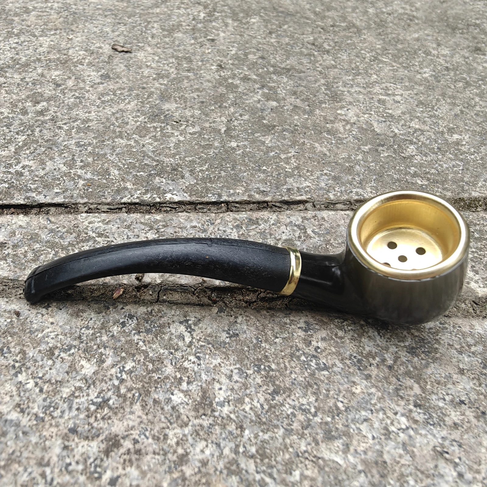 Tobacco Pipe Mini Portable Small Tobacco Pipe Resin Curved Simple Novice Practice Tobacco Pipe Smoking Accessories 1pc