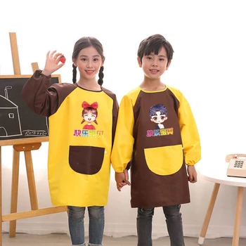 어린이용 유화 작업 앞치마, 아티스트 포켓 유니폼, 페인팅용 방수 앞치마, 못 박는 청소 도구