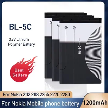 PURFIELD 3.7V 1200mAh Batteria Del Telefono BL-5C Batterie Ricaricabili Per Nokia 2112 2118 2255 2270 2280 2300 2600 2610 3125 3230
