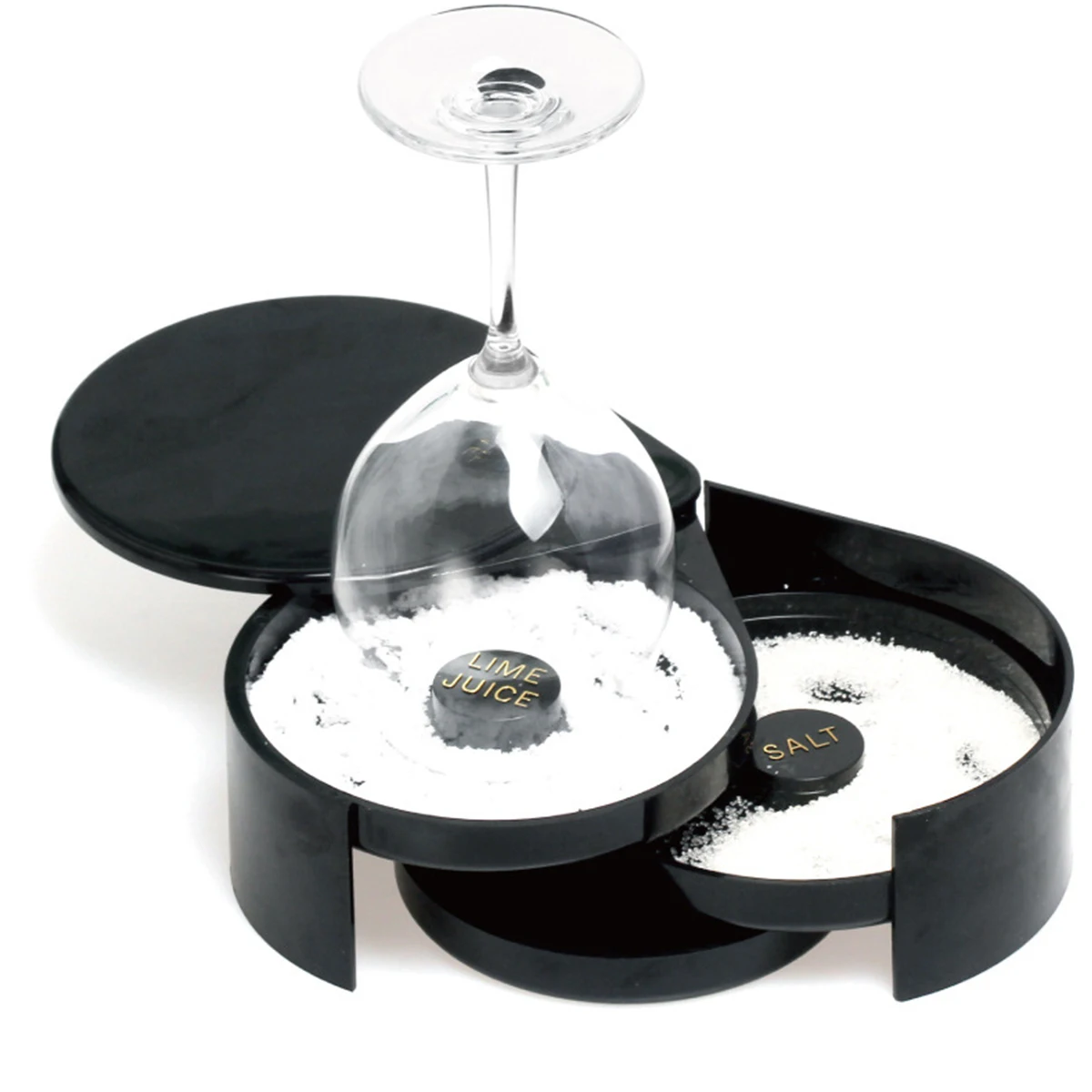 Cocktail Rimming Container 3 Tier Foldable Portable Glass Rimmer for Margarita and Cocktails