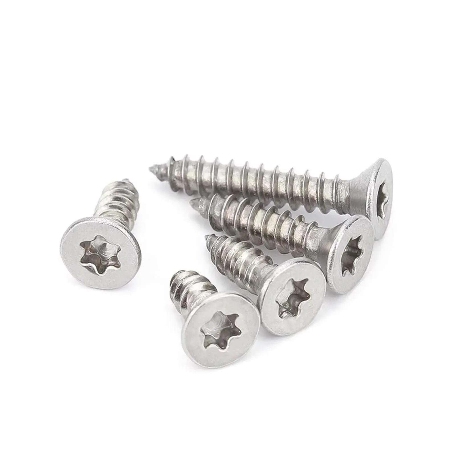 GB2670.2 M2 M2.3 M2.6 M3 M3.5 M4 M5 M6 304 Stainless Steel Six Lobe Torx Flat Countersunk Head Security Self-tapping Wood Screw