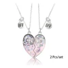 3 Pcs/Set Best Friend Magnet Pendant Necklace Creative Pentagram Alloy Accessories Friendship Necklace Best Friend Alloy Pendant 6