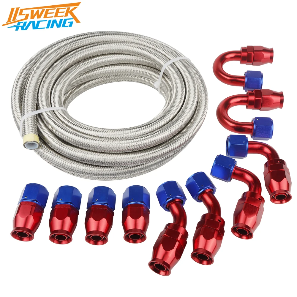 Universal Fitting Adapter AN4/6/8/10 PTFE Fuel Line Kit EFI LS Fuel