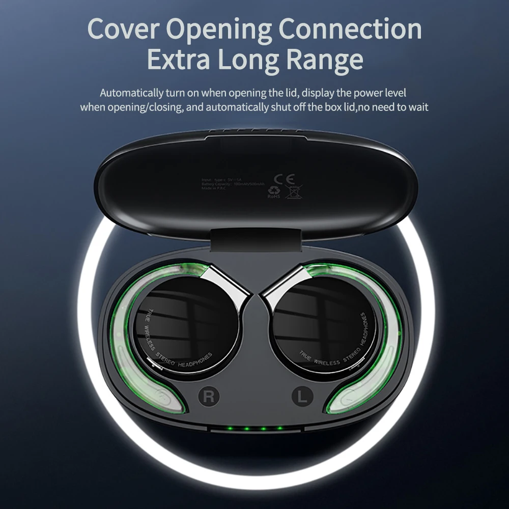 compatível com bluetooth 5.2, esporte, gancho de