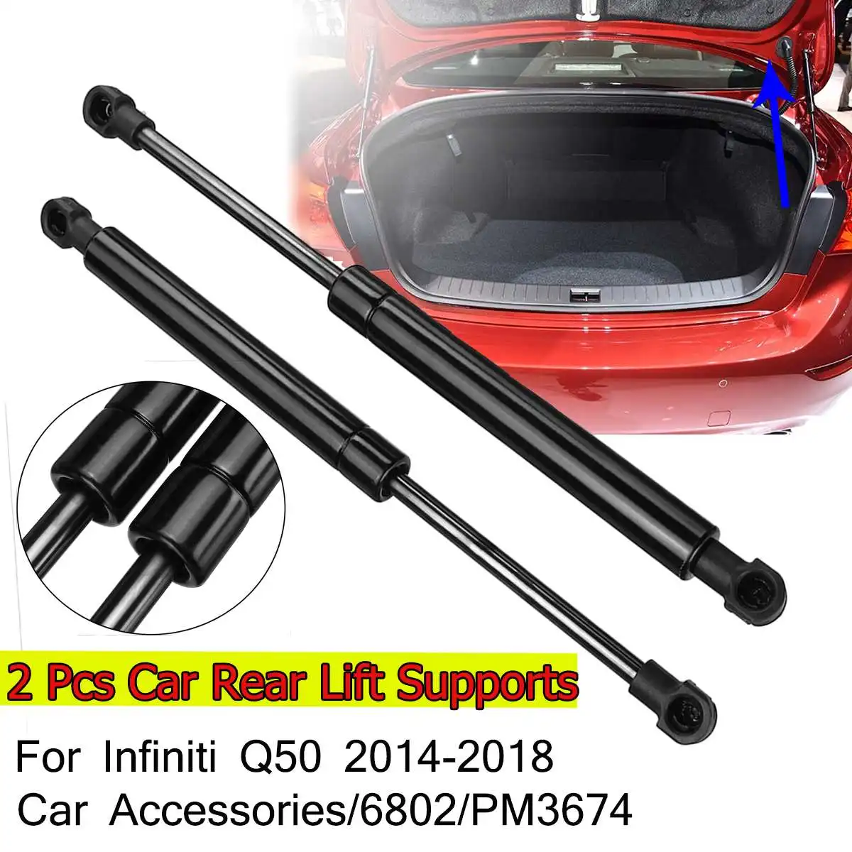 Gas Spring, Gas Strut Fitting 2Pcs Car Rear Trunk Gate Lift Shocks for Infiniti Q50