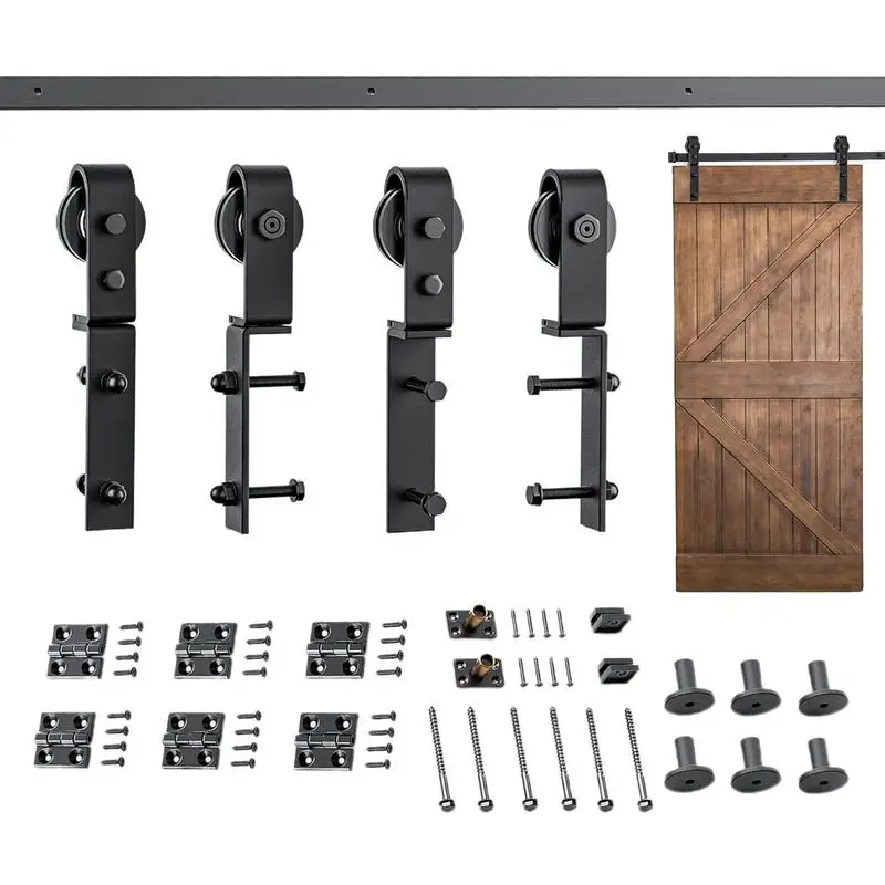 Rail Sliding Barn Door Carbon Steel Hardware Kits Set Rail Sliding Barn Door Hardware Floor Guide Warehouse