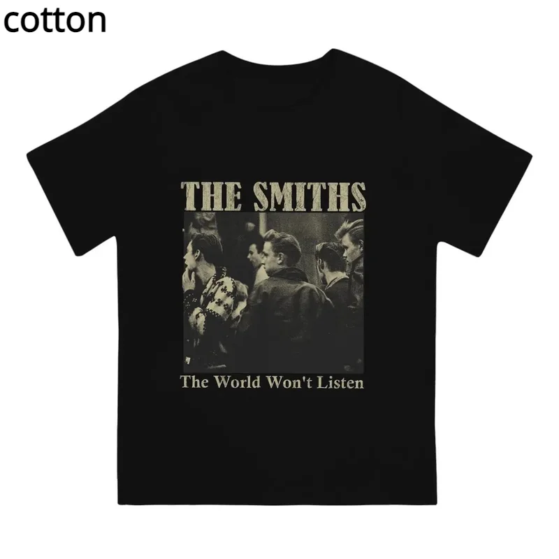 

British Rock Bands In The 80s Men T Shirts The Smiths Casual Shirt Short Sleeve Crew Neck T-Shirt Pure Cotton Summer Clothing