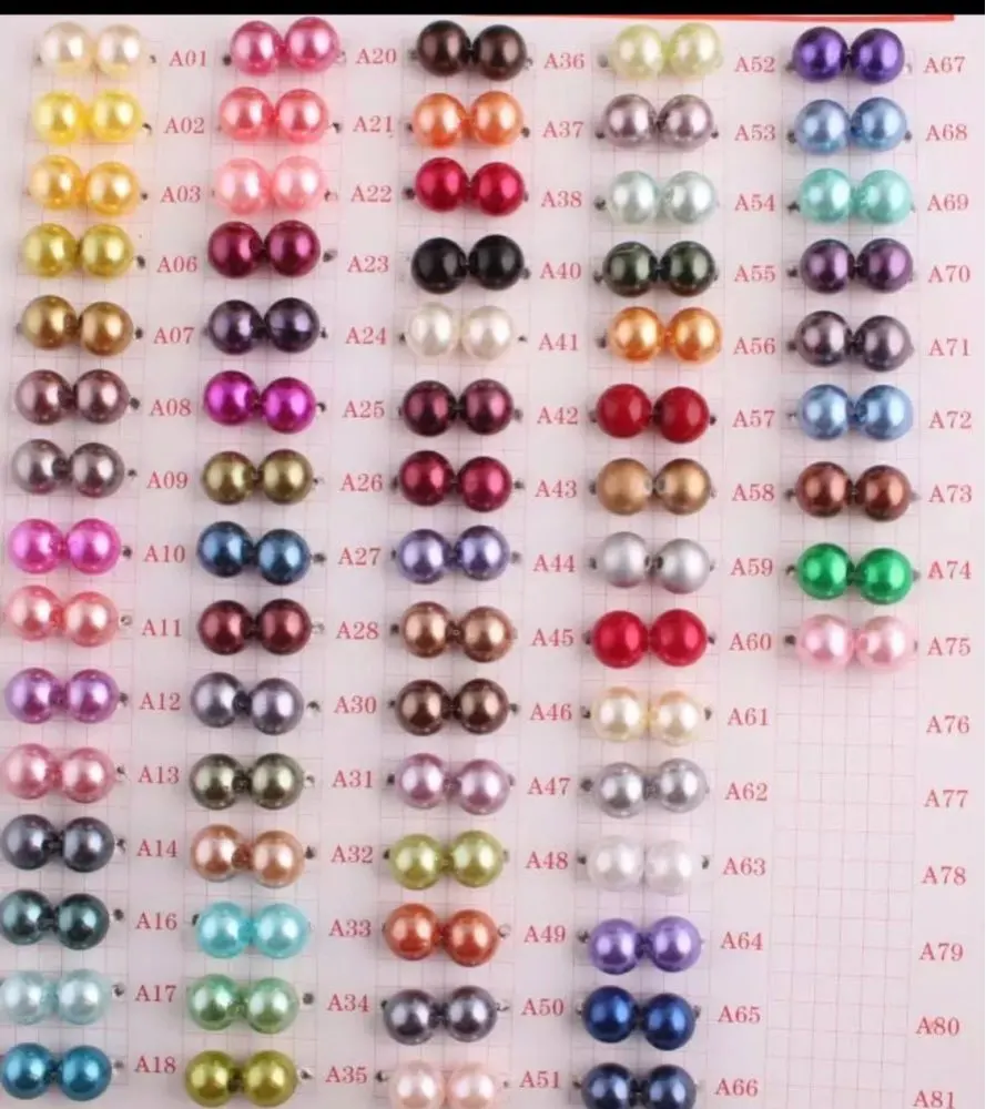 6/8//14mm 10 Farben mischen abs Imitation Perle lose Abstands perlen für Schmuck machen DIY Armband Halskette Ohrringe Zubehör – Detail 1